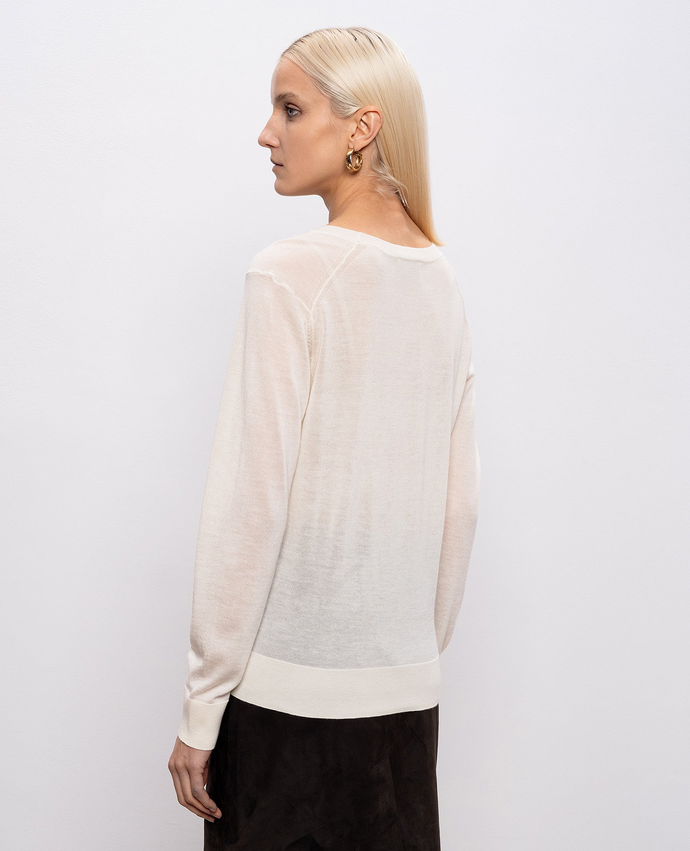 

Ivory cashmere pullover JULIO Loulou de Saison, Beige