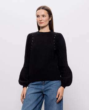 Twinset Black sweater with wool 262TT3120
