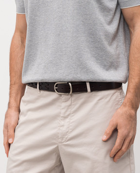 Brunello Cucinelli Brown leather belt MAUPP333