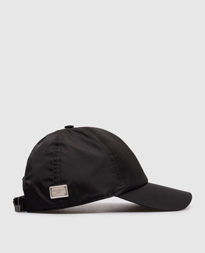 Dolce&Gabbana Black cap with logo patch GH590AFUS22