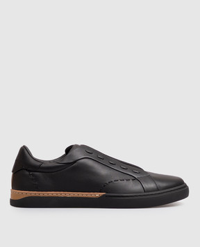 Fendi Black leather City sneakers 7E1937A2C9