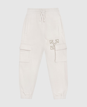 Off-White Children's beige cargo joggers 44BCH005S26F001