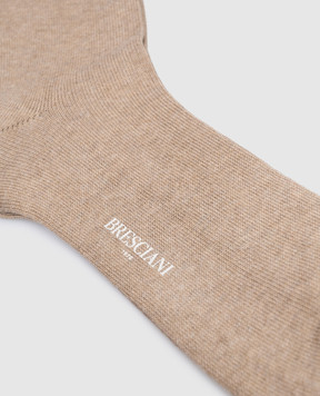 Bresciani Beige cotton socks MC014UN0006XX