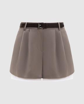 Juun.j Beige shorts with wool JW6125W01A