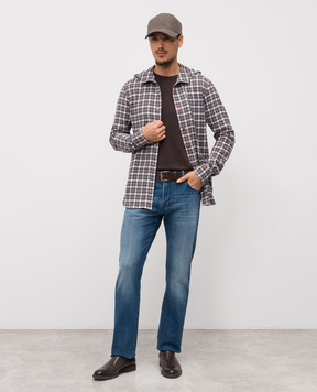 Kiton Blue jeans with a worn effect UPNJSK0115H