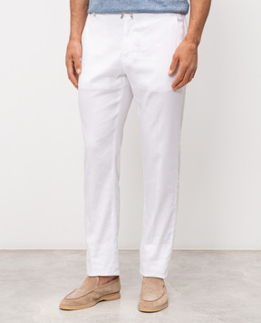 Stefano Ricci White linen pants M1T610005BLCTL1U