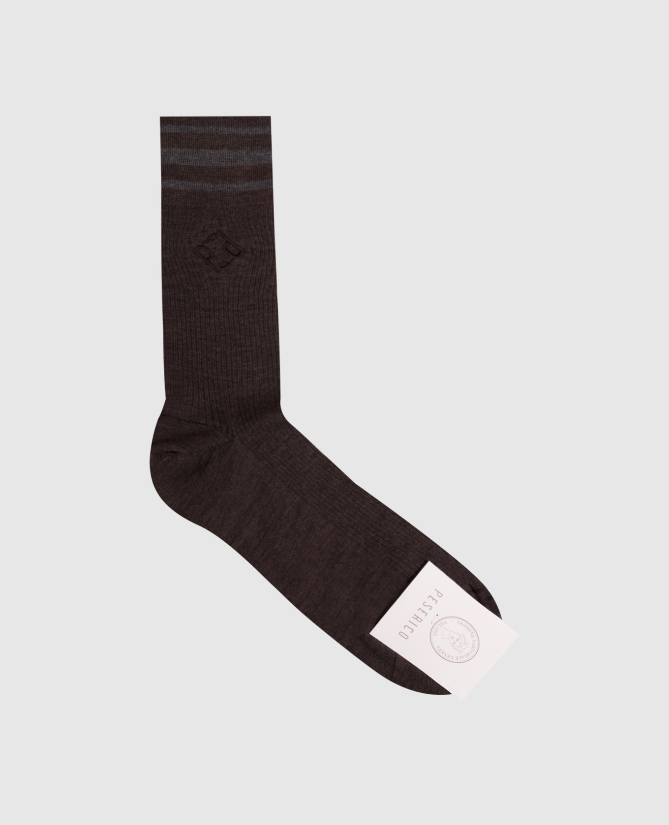 Brown merino wool socks