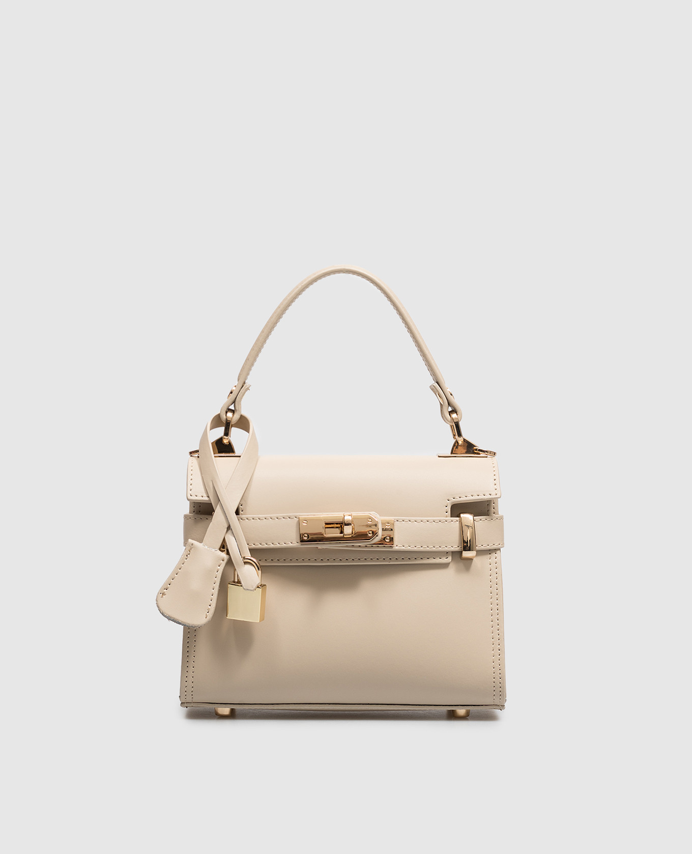 Ruby beige leather bag