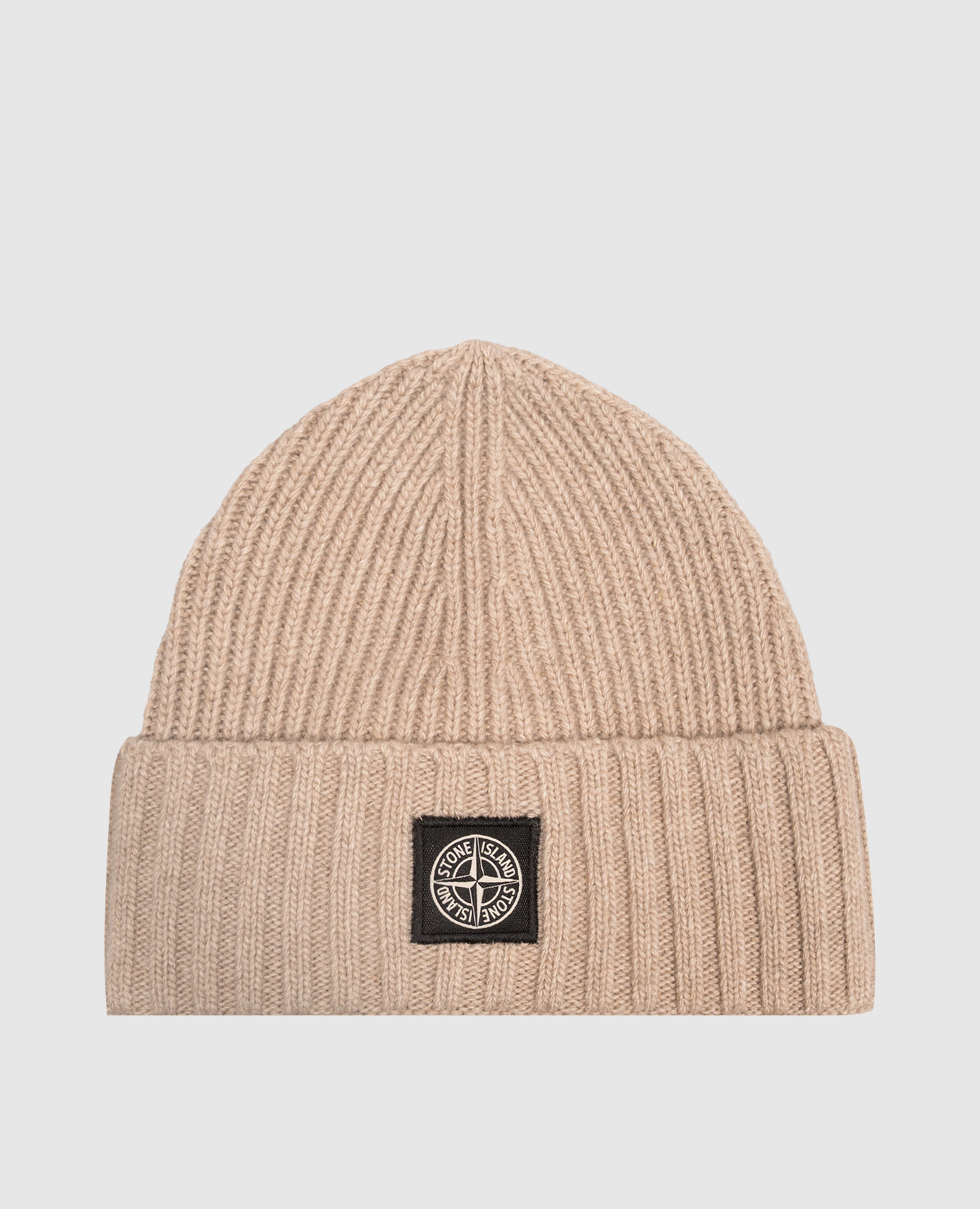 Children's beige hat with wool and cashmere