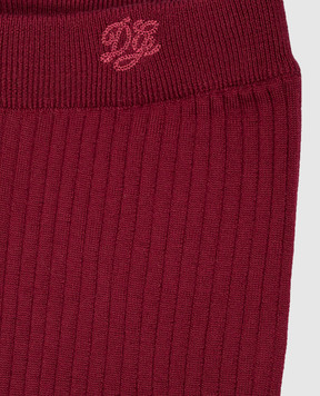 Dolce&Gabbana Children's burgundy wool leggings L5KWNKJDVIX812+
