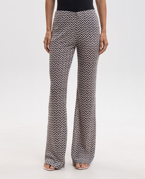 Missoni Beige flared pants with patterned wool DS26WI09BR015Q