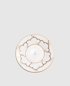 Geminiano Cozzi 1765 White porcelain saucer for coffee cup Feston e Cadena TTCMI069054