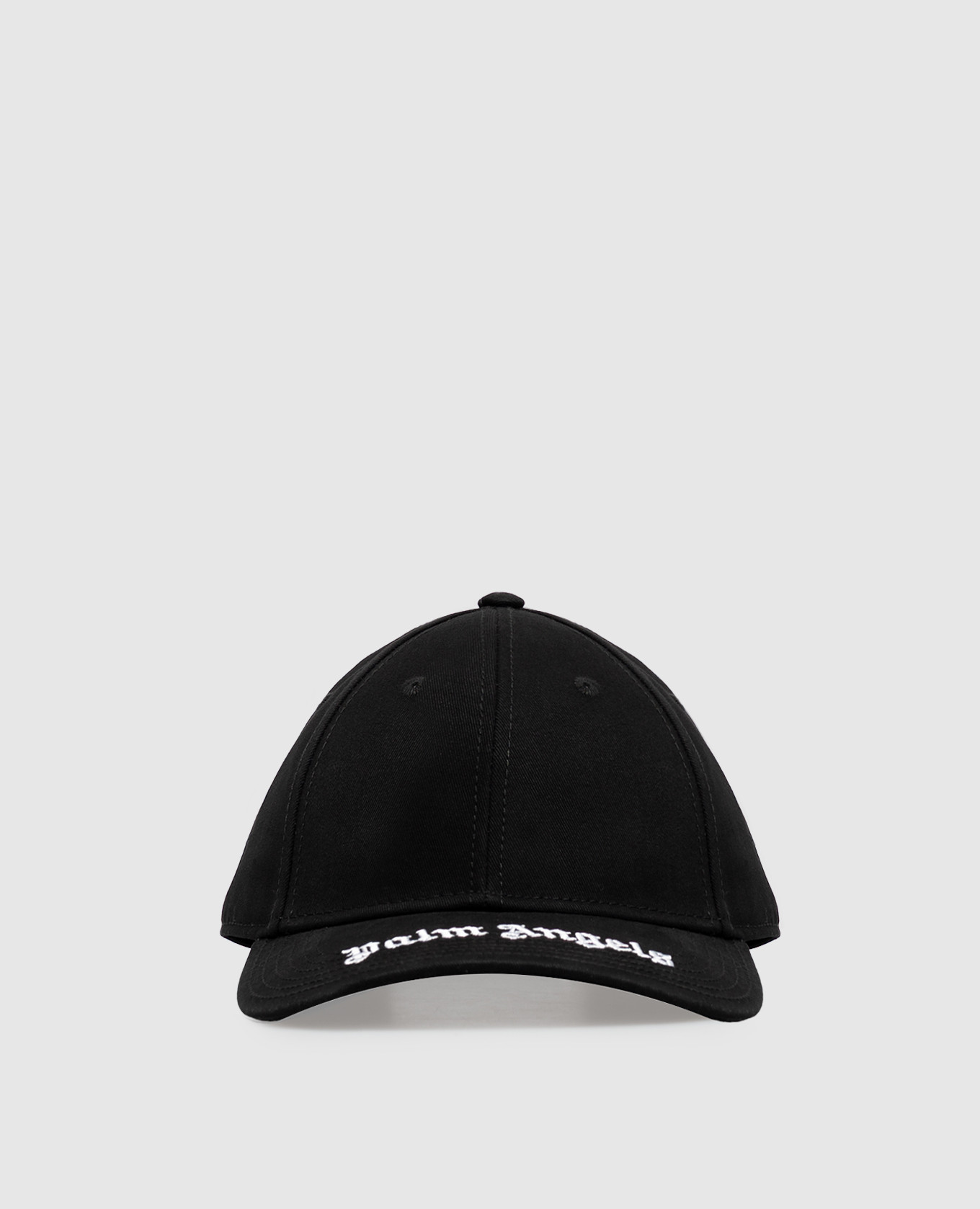 Black cap with contrasting logo embroidery Palm Angels