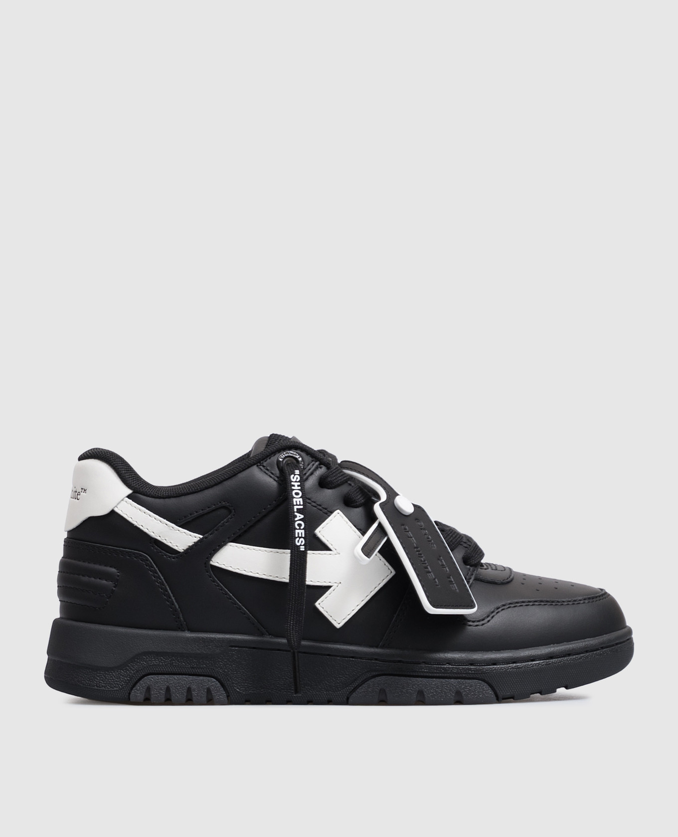 Out Of Office black leather sneakers