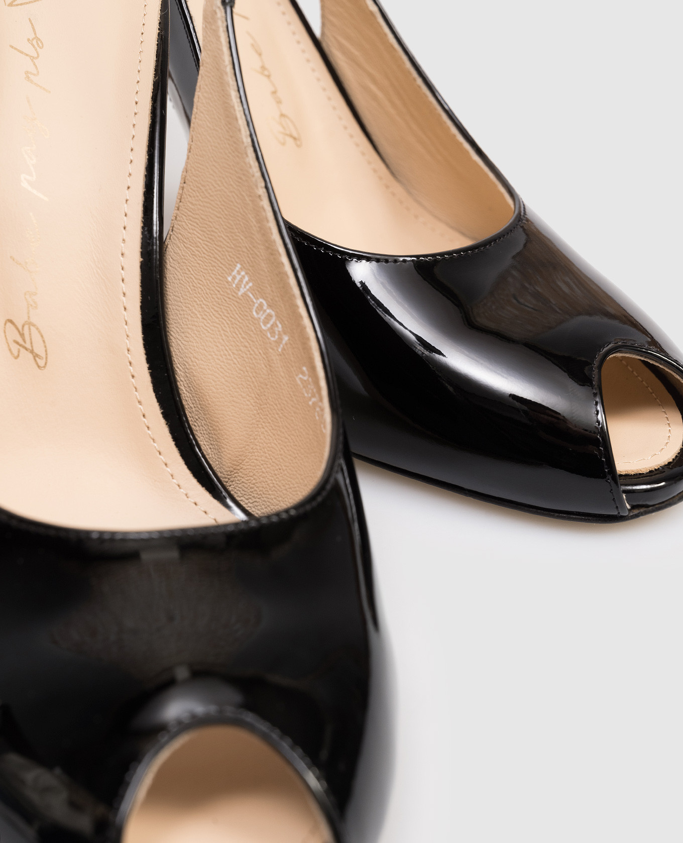 Black patent leather slingbacks Babe Pay Pls 5