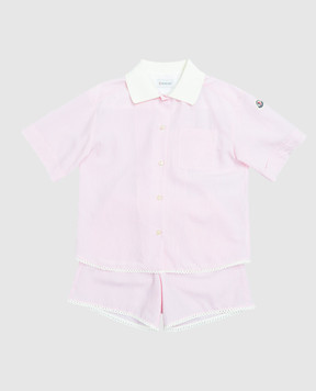 Moncler ENFANT Children's pink striped suit L19542G00001599G1
