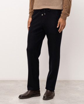 Enrico Mandelli Blue cashmere pants GYMP015428