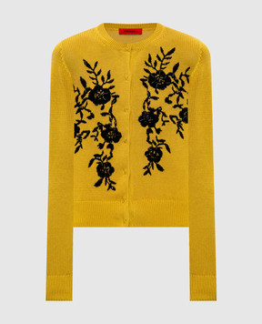 Max & Co Yellow cardigan with embroidery MCOATTILA