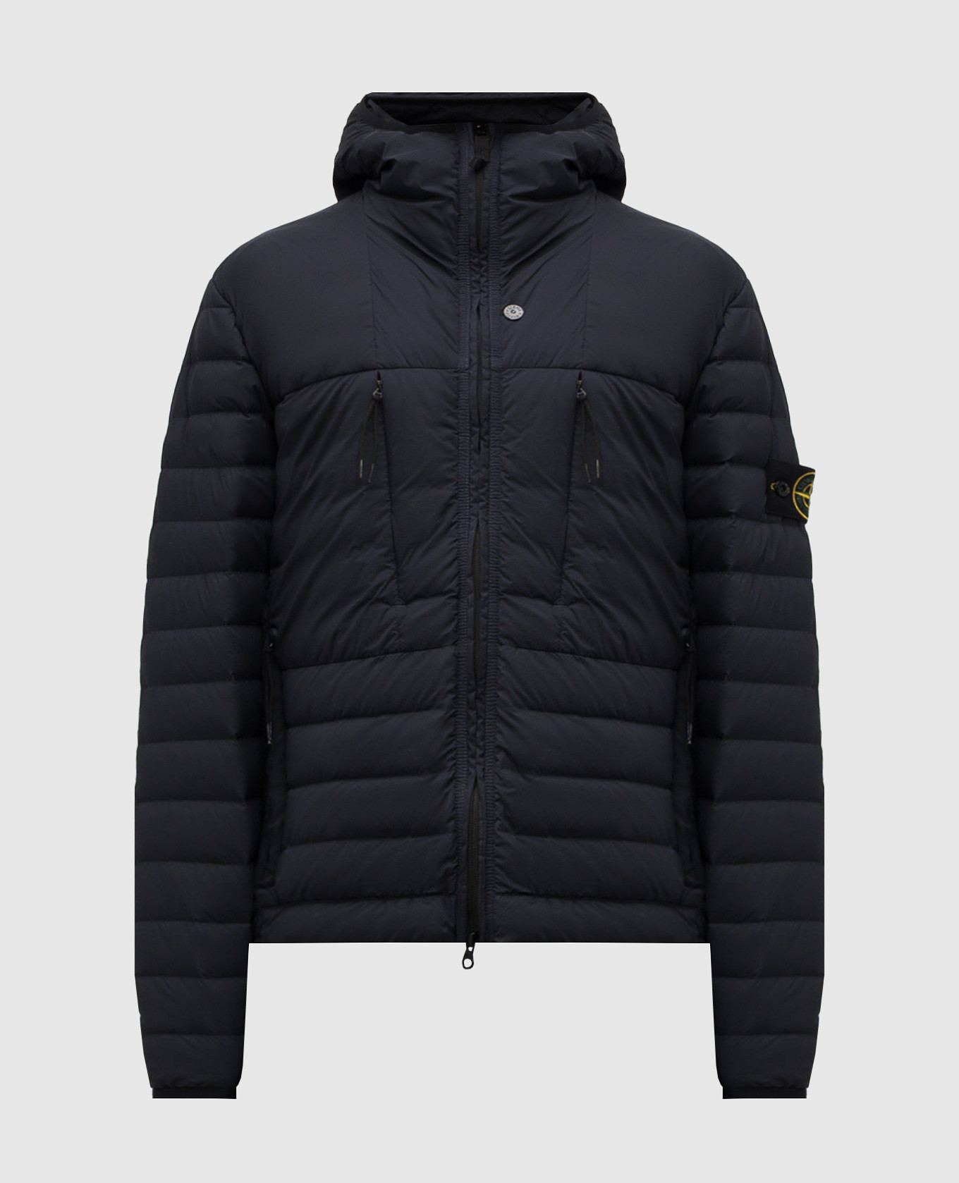 

Blue down jacket with logo Stone Island