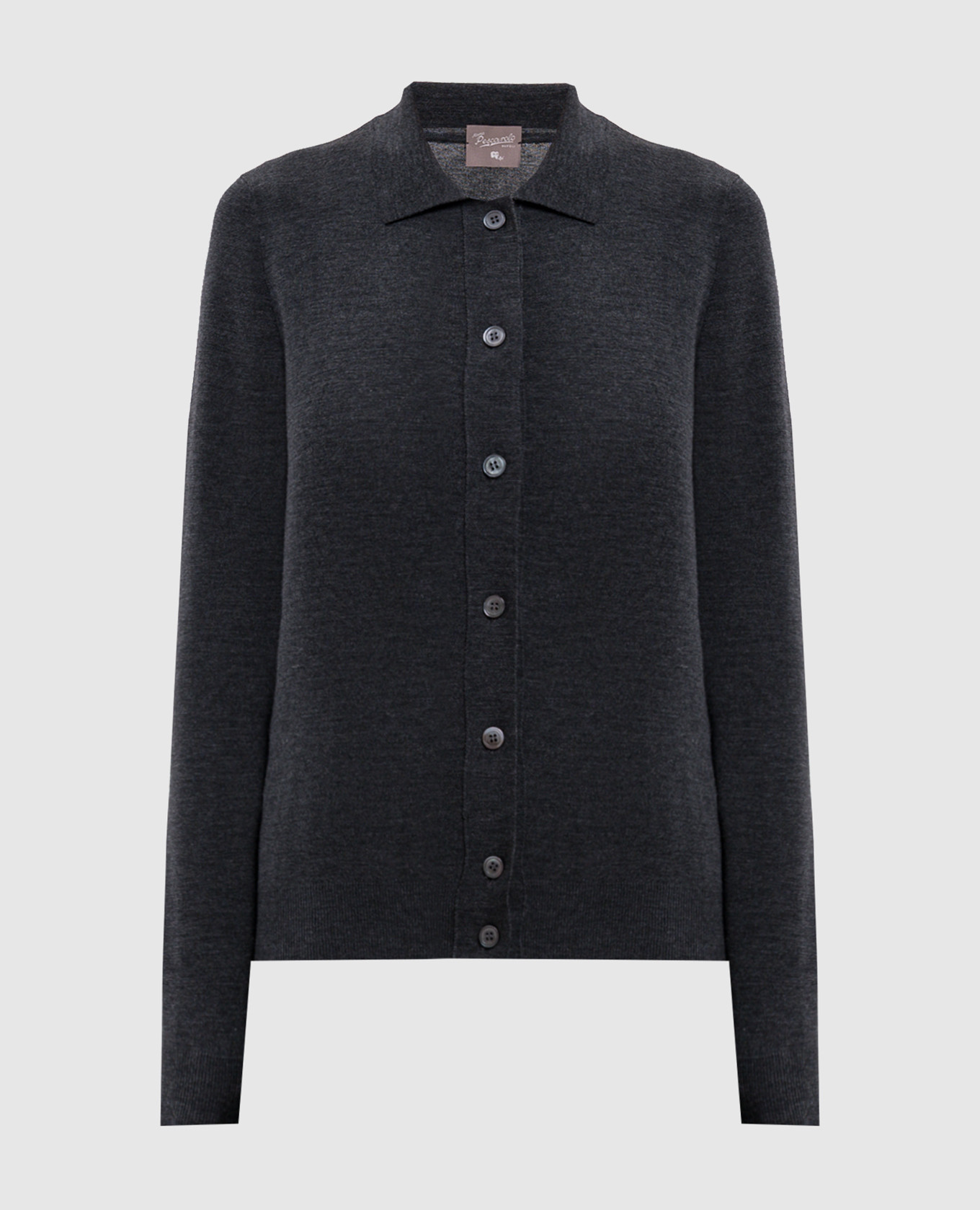 Gray wool cardigan