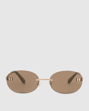 Off-White Frisco gold sunglasses OERI152F25MET001