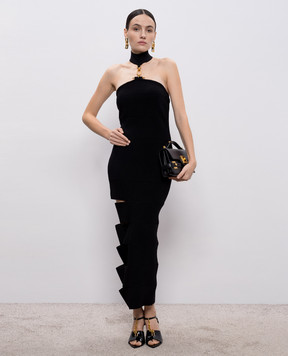 Balmain Black dress with slits GF1RP880KJ42