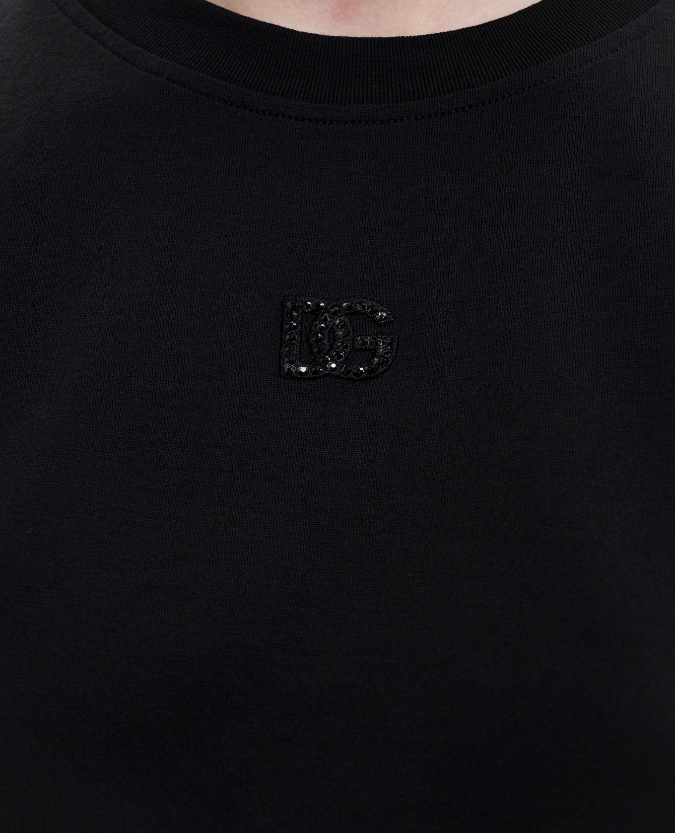 

Black T-shirt with monogram logo Dolce&Gabbana