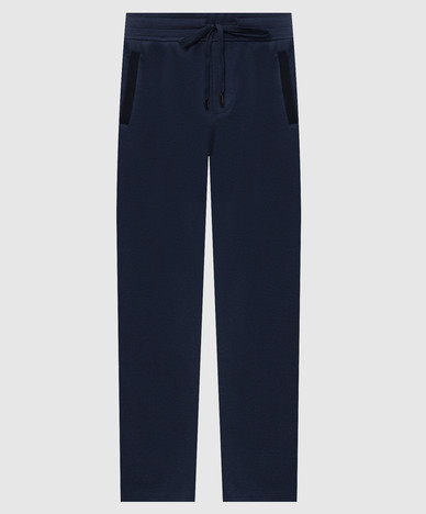 Pantalones deportivos azules con seda