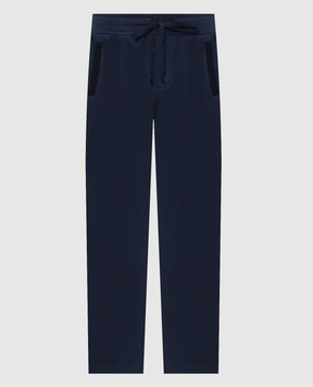 Castangia dal 1850 Blue sweatpants with silk DTU22