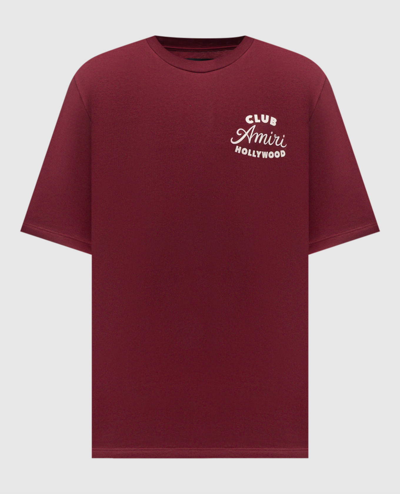 Burgundy t-shirt CLUB with logo