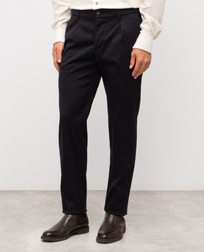 Peserico Blue cotton pants R54701L107960