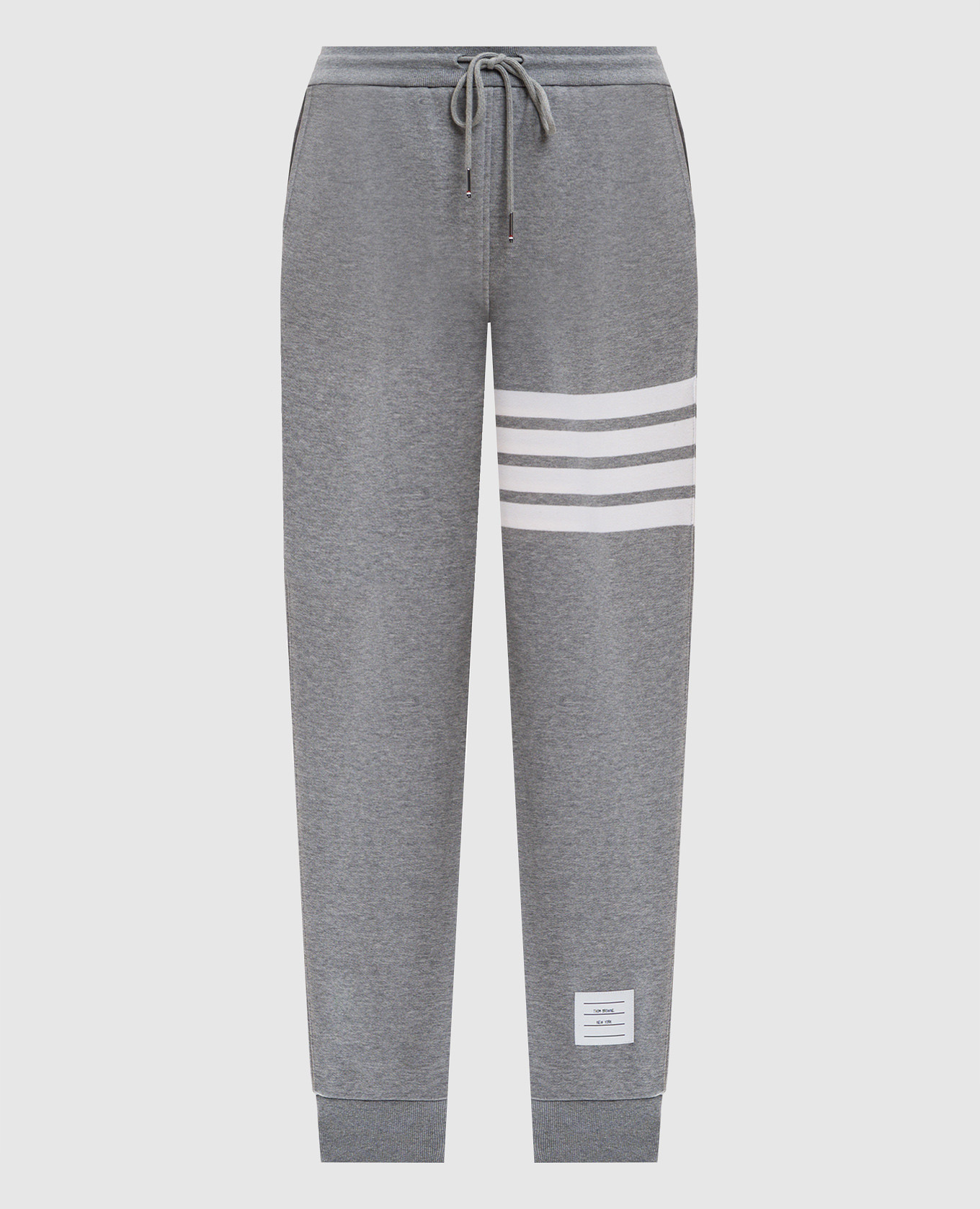Grey joggers with branded stripes