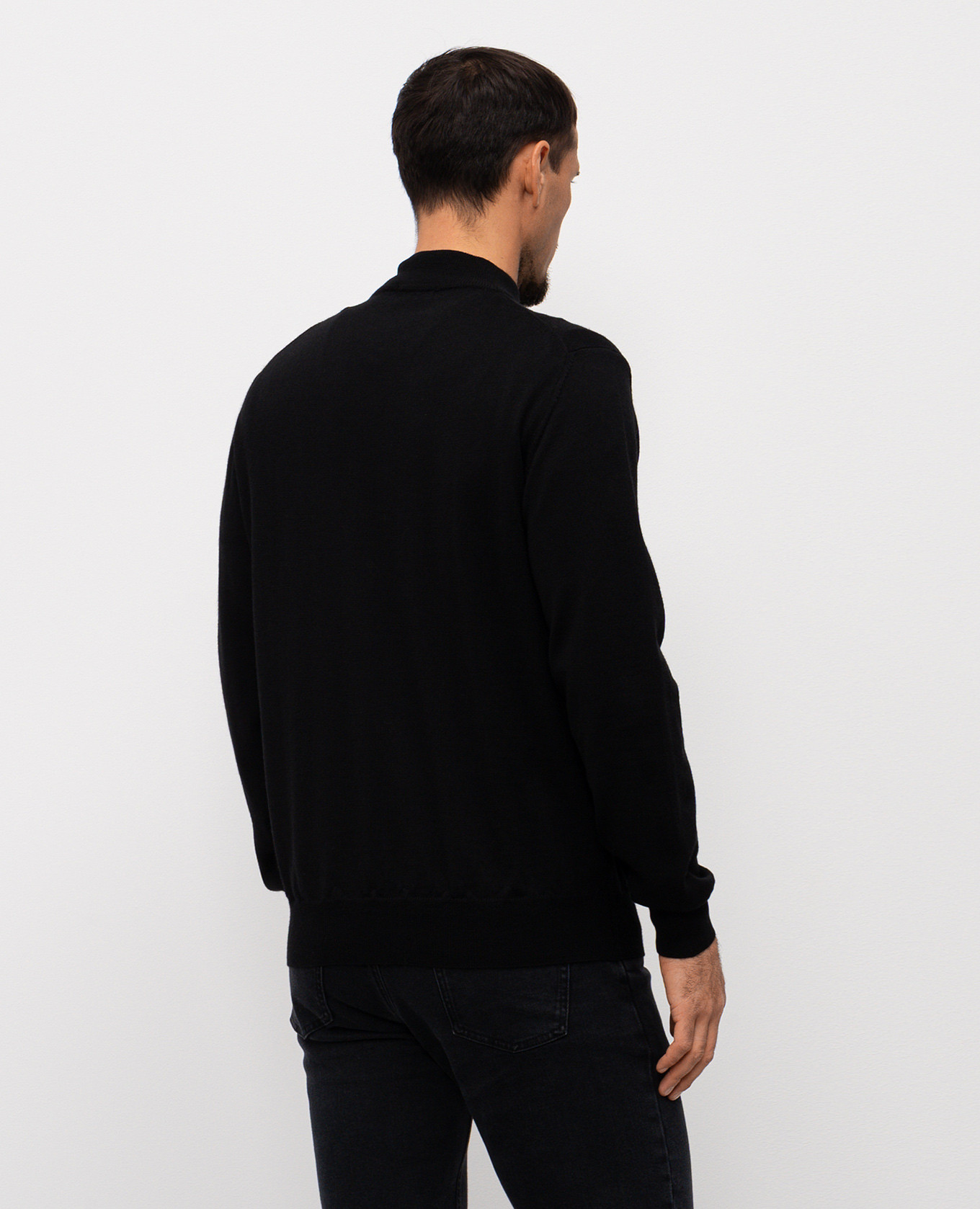 Black merino wool sweater Cashmere&Whiskey 4