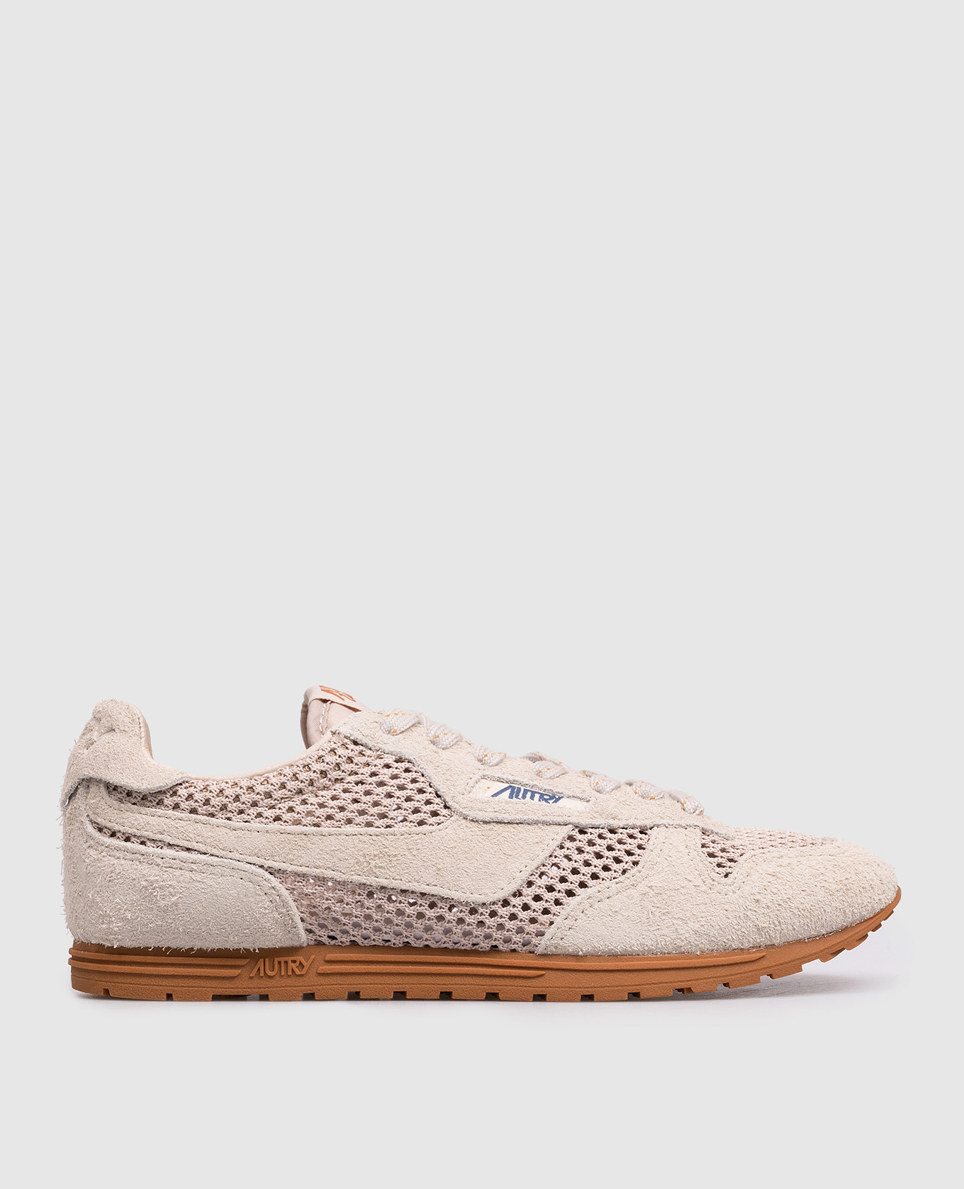 Beige Windspin combination sneakers AUTRY