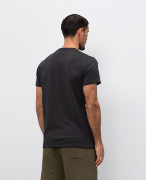 Balmain Gray T-shirt with print GH0EF000BD49