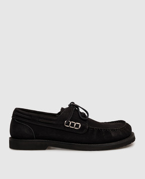 JW Anderson Black suede topsiders MO0009LA0416