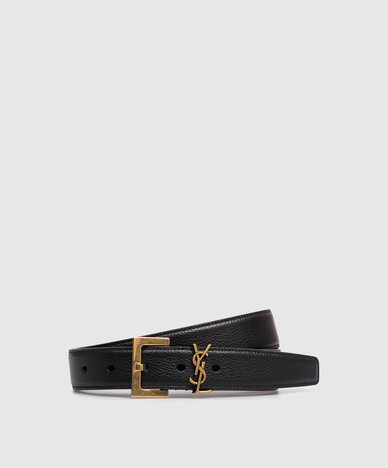 Cassandre black leather belt