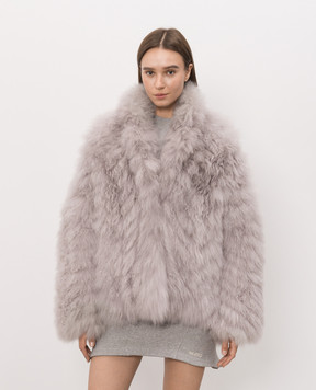 Simonetta Ravizza Falk purple goat fur coat F06JA417H38