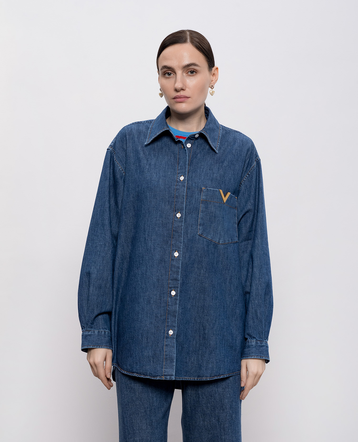 Blue denim shirt Valentino 3