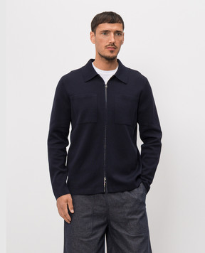 Cashmere&Whiskey Blue cardigan with silk MU10342318519R