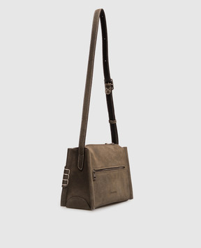 JW Anderson Brown Suede Loafer Crossbody Bag HB0767LA0319