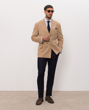 Brunello Cucinelli Blue wool pants M038PI1770