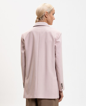 Max Mara Pink double-breasted jacket OMBROSA made of wool and silk MXMOMBROSA