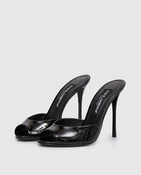 Dolce&Gabbana Keira black patent leather mules CR2011A1471