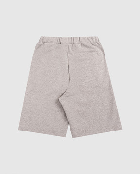 Balmain Children's gray shorts with embroidery BY6Q29Z31881214