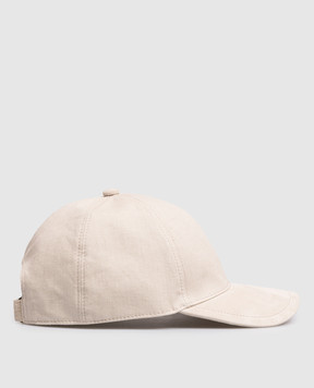 Brett Johnson Beige combination cap with emblem SS26CAP1S108SAN