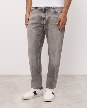 Dolce&Gabbana Gray jeans with holes GP23KDG8PI8