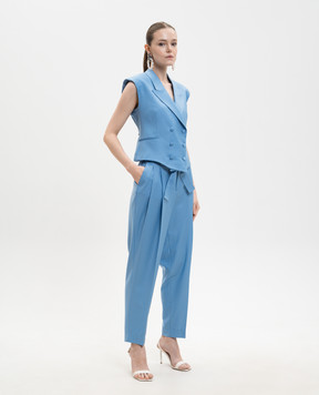 Jacob Lee Blue wool vest WV0020SS26BS