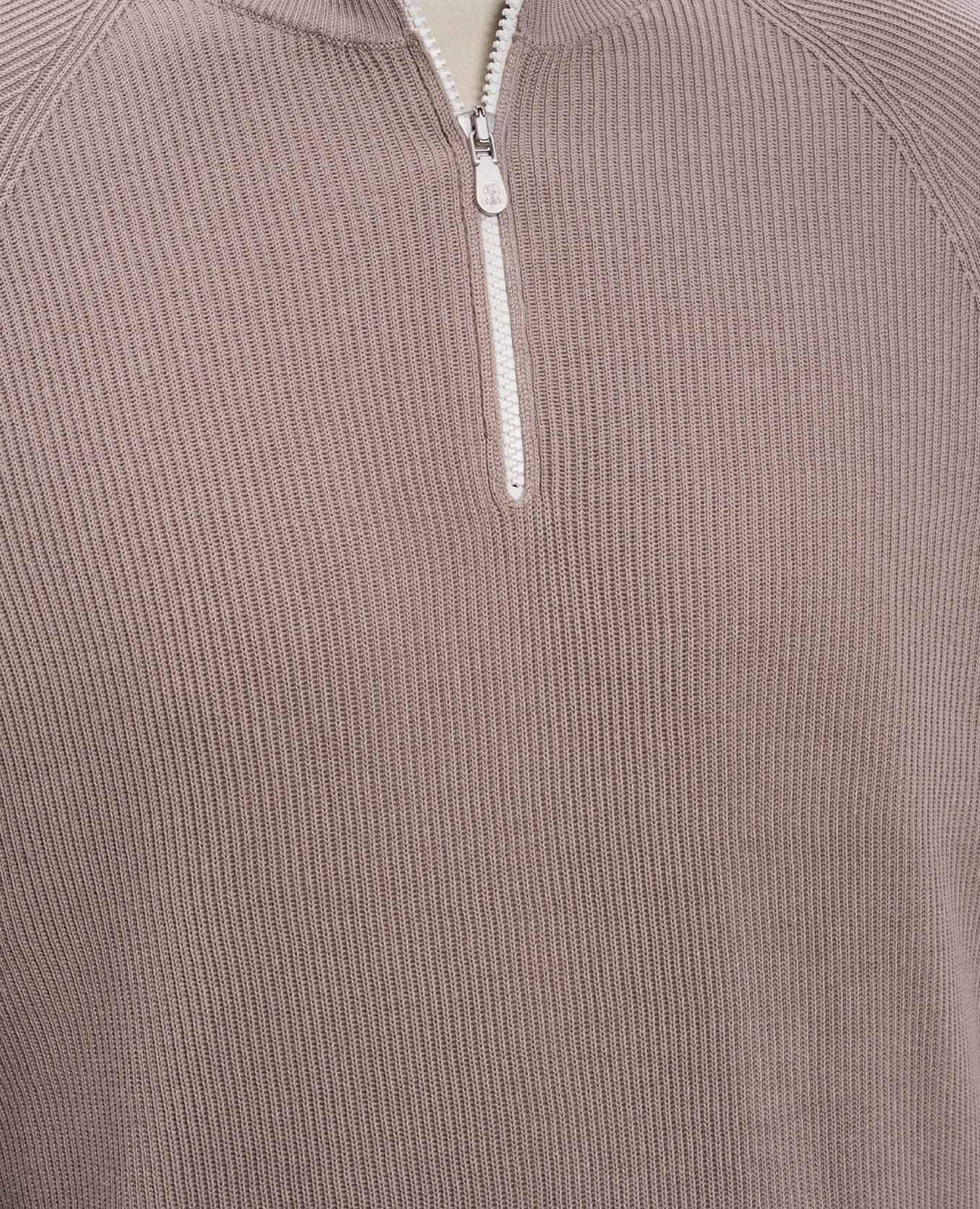 Beige jumper with zipper Brunello Cucinelli 5