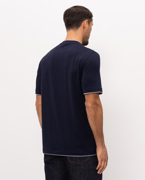 Brunello Cucinelli Blue layered T-shirt M0B137427